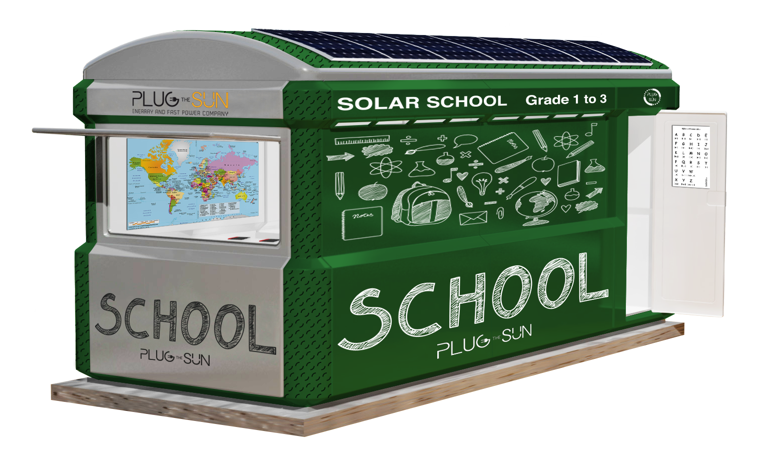 rayvill mobile solar-powered school point external